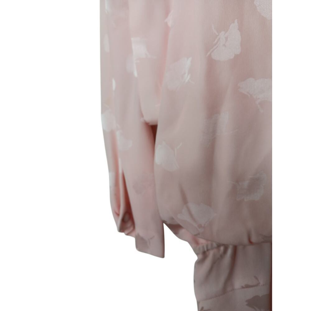 Vintage Nordstrom POV 100% Silk Pink Floral Midi Dress Sz 4 Romantic Cottagecore - Picture 8 of 16